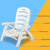 Folding Garden Reclining Sun Lounger Chair Bed Pool Seat Recliner Beach Camping