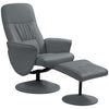 360° Swivel Recliner Chair with Footstool Recliner Armchair Reclining Chair Grey