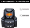 Electric Recliner Massage Sofa Chair Heating w/ Remote Control XMAS Gift