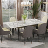 Stunning Extendable Dining Table Kitchen Dinner 8-12 Seater Marble Kitchen Room