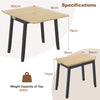 Folding Kitchen Table Extendable Dining Table Wooden Desk For 4 with Storage