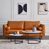 Nest of 2/3 Coffee Tables Nesting Round Table Retro/White Marble Effect Wood Set