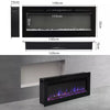 Electric 60 inch Insert/ Wall Mounted LED Fireplace Media Fire Heater LivingRoom
