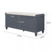 Shoe Cabinet Rack Storage 2 Door Padded Seat Cupboard Footwear Stand Wooden Unit