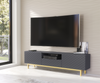 180cm TV Unit I Sideboard Cabinet I Cupboard TV Stand I Grey Gold Carved Doors