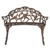 38.5"Cast Aluminium Park Leisure Rose Chair Outdoor Courtyard Garden Patio Bench