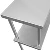 Catering Stainless Steel Table Commercial Overshelf Kitchen Prep Bench Shelves