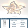 RGB LED Ceiling Fan Light Dimmable Chandelier Living Room Lamp W/ Remote Jagqcgq