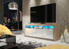 160cm TV Unit I Sideboard Cabinet I White High Gloss Doors I Free LED