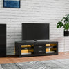Modern 120cm TV Unit Cabinet Stand 2 Drawer High Gloss Front with RGB LED Lights