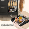 Kitchen Island Rolling Cart Utility on Lockable Wheels-Black