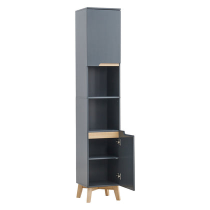 Modern 160cm Wooden 2 Door 2 Shelves Bathroom Cabinet Storage Unit with Legs UK
