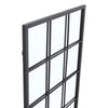 Large Black Metal Framed Window Style Wall Mirror Paned Glass Girl Room Hallway