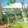 Raised Garden Bed with Greenhouse, Planter Box with Cover, Green and Dark Grey