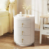Modern Nightstand with 3 Drawers No Assembly Bedside Table Night Stand White