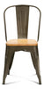 Style Industrial Metal Dining Chairs Vintage Retro Kitchen Cafe Stacking