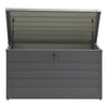 Storage Cabinet 350L Garden Storage Box Color Board Tool Container Patio Grey UK