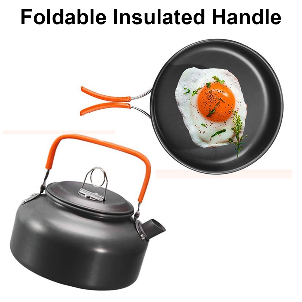Portable Cook Set Camping Cookware Kit Outdoor Picnic Hiking Cooking Equipment