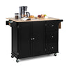 Mobile Kitchen Island Cart Rolling Kitchen Island Trolley Cupboard w/Drawers