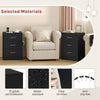 1/2x Bedside Table Cabinets w/ Charging Station Nightstand Storage Unit 3 Drawer