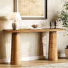 63-Inch Solid Wood Console Table Farmhouse Entryway Table Rectangular Sofa Table