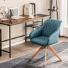 Modern Swivel Accent Chair Set of 2 Ergonomic Armchairs Home Writing Desk Chairs