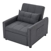 3-in-1 Single Sofa Bed Recliner Armchair Sleeper Chair Bed Chaise Longue Lounger