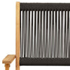 Folding Garden Chairs Set of 4 Black Solid Acacia Wood Garden Patio N1V7