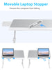 Laptop Bed Table with Drawer Adjustable Angle Height Folding Legs