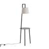 Modern LED Floor Lamp with Tea Table Shelves Storage Standing Corner Night Light