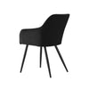 2 PCS Luxury Accent Dining Chairs Velvet Salon Lounge Armchair ( Bloor ) - Black