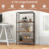 Costway 4-Tier Bookshelf Open-Back Storage Shelf Display Rack Shelving Unit