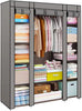 Fabric Canvas Wardrobe With Hanging Rail Shelving Clothes Storage Large Cupboard