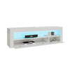 Modern TV Unit Stand Cabinet Sideboard High Gloss Front & Matt Body LED Lights