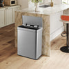 53L Automatic Trash Can Motion Sensor Garbage Can Stainless Steel Sliver