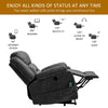 Electric Lift Recliner Chair Heat Vibration Upholstered Massage Overstuffed