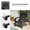 Adirondack Chair with Cup Holder Outdoor Patio Weather Resistant Lounge Chair