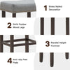 Set of 2 Saddle Bar Stools Backless Counter Stool W/ Upholstered Sponge Cushion
