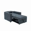 Sofa Bed Single Chair Armchair Sleeper USB Port Cup Holder Chair Chaise Pull Out