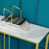 Golden Marble Console Table Side End Sofa Table for Living Room Bedroom Kitchen
