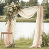236cm Elegant White Wedding Arch Stand Metal Ceremony Bridal Party Archway Frame