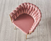 Velvet Dining Chair with Door Knocker Ring Windsor Dressing Room Chair 1/2/4/6