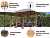 Wooden Corner Gazebo 4m x 3m Garden Shelter Canopy with Roof Shingles Leviathan