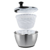 Stainless Steel Salad Spinner 4.75Qt Large Vegetable Dryer Washer BPA-Free