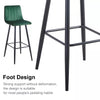 Set of 2 Velvet Chairs High Back Bar Stools Footrest Backrest Metal Legs Pub