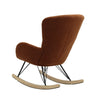 Sherpa Fleece Wing Back Armchair Rocking Sofa Lounge Chair Recliner Rocker Chair