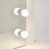 Dressing Table Set Makeup Desk w/ LED Mirror Stool 4 Drawers Vanity Table White