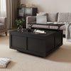 Coffee Table with RGB LED Lights Living Room Cocktail Sofa Center Table 2 Tiers