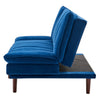 3 Seater Navy Blue Velvet Sofa Bed - Mondaine