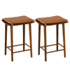 69CM Dining Bar Stool Set of 2 Counter Height Stool Chairs w/ Removable Cushion